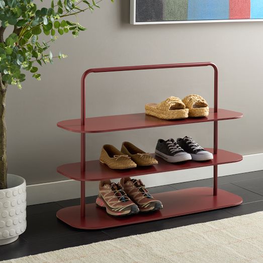Sitges 3-Tier Metal Shoe Rack | West Elm