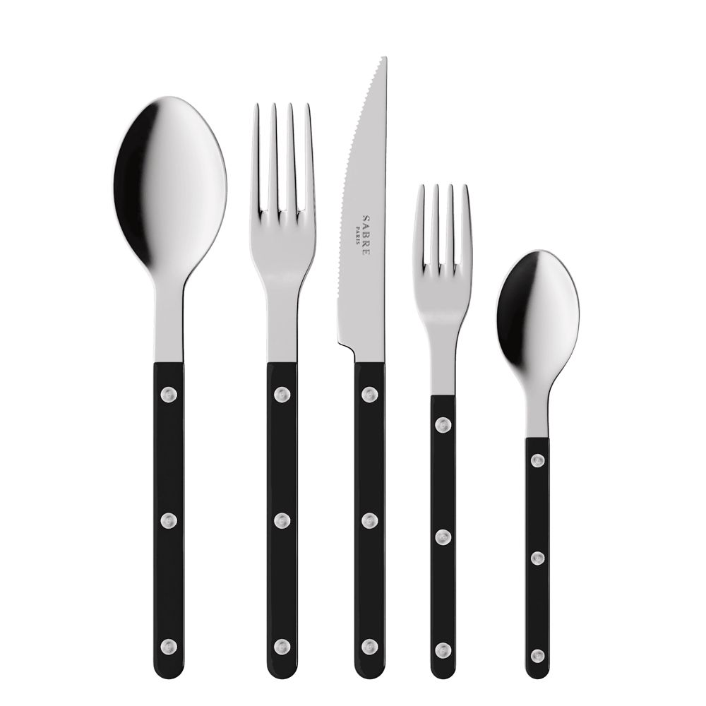 Sabre Bistrot Flatware (Set of 5) - 5-Piece, Black