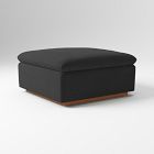 Open Box: Calvin Ottoman (35.75") - Performance Velvet Slate Cool Walnut