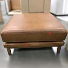 Open Box: Dekalb Ottoman - Saddle Leather Nut, Acorn