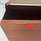 Open Box: Modern Steel &amp; Teak Mailbox, Wide (16"W x 7"D x 11"H) - Antique Brass