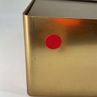 Open Box: Modern Steel &amp; Teak Mailbox, Wide (16"W x 7"D x 11"H) - Antique Brass