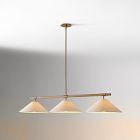 Open Box: Devon 3-Light Linear Chandelier (54") - Dune, Antique Brass