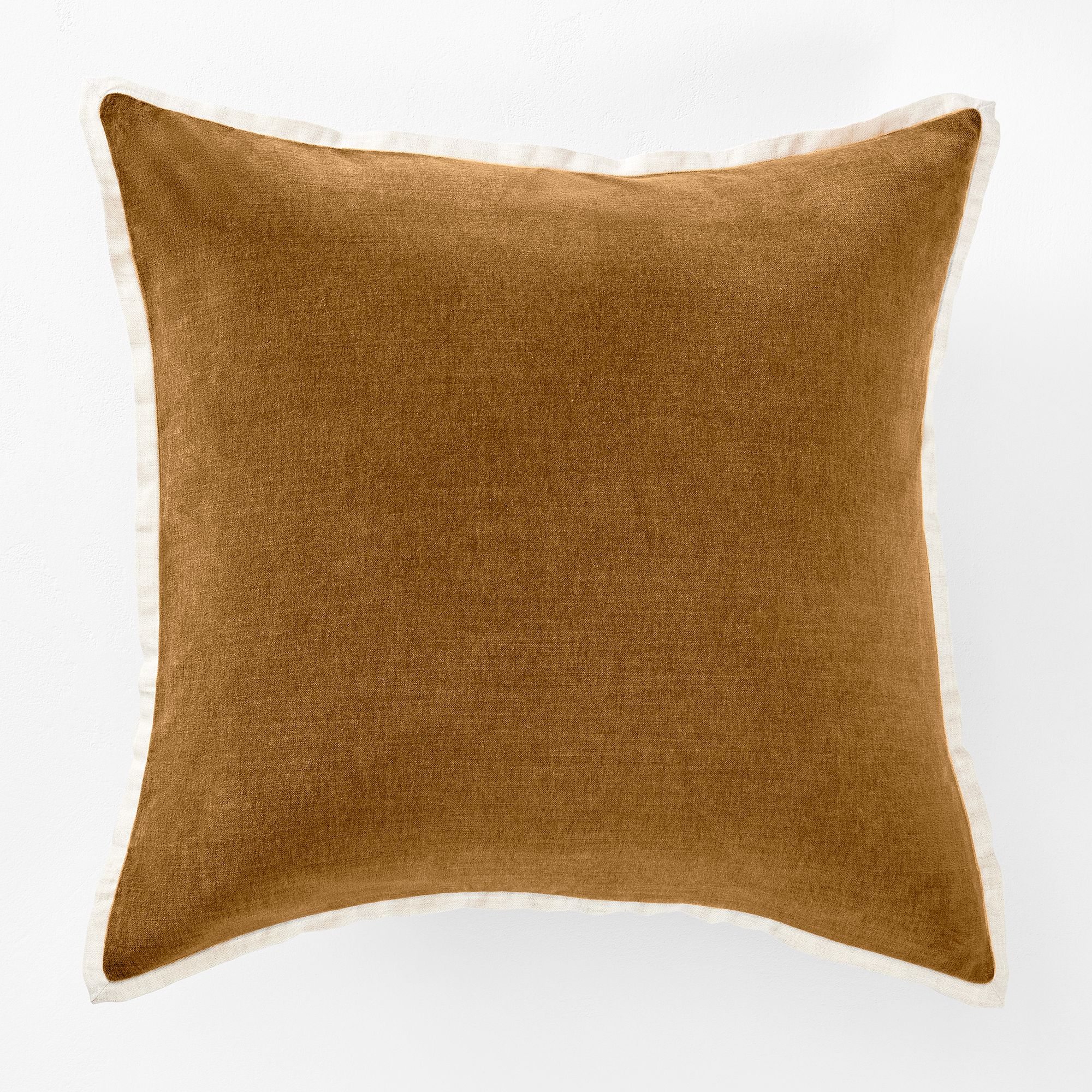 Classic Cotton Velvet Pillow Cover - 24x24, Cumin