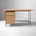 Pierce Desk with File Cabinet (56") &amp; Storage Shelf (60") Set