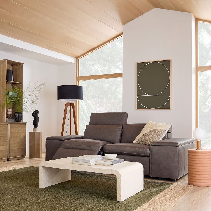 Enzo Leather Reclining Sofa (77