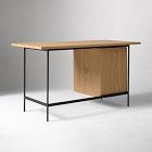 Pierce Desk with File Cabinet (56") &amp; Storage Shelf (60") Set