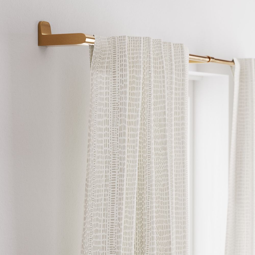 Cotton Canvas Bomu Curtains (Set of 2) by West Elm