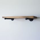 Open Box: Monroe Trades Distressed Wood Shelf with Brackets (24")