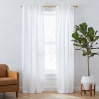 Custom Size European Flax Linen Curtain - White