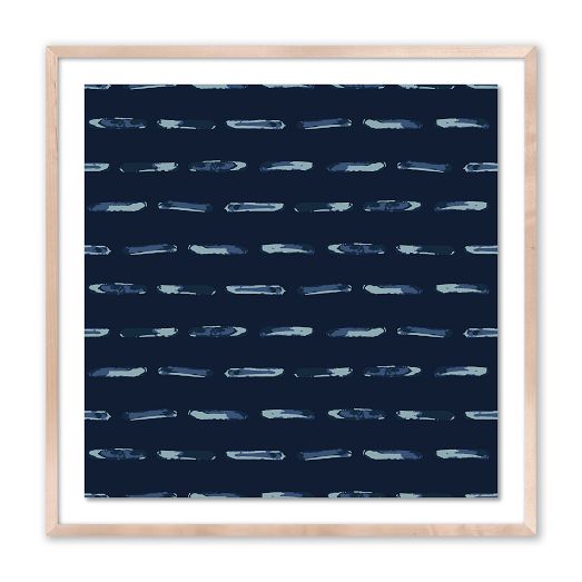 Indigo Blue Stripe Framed Wall Art by Getty Images by West Elm