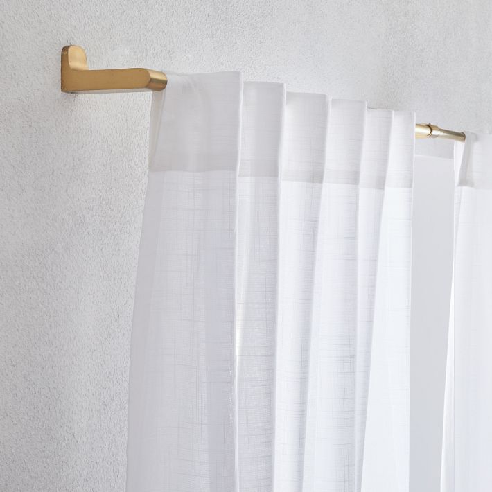 Sheer Crosshatch Curtain (Set of 2) | West Elm