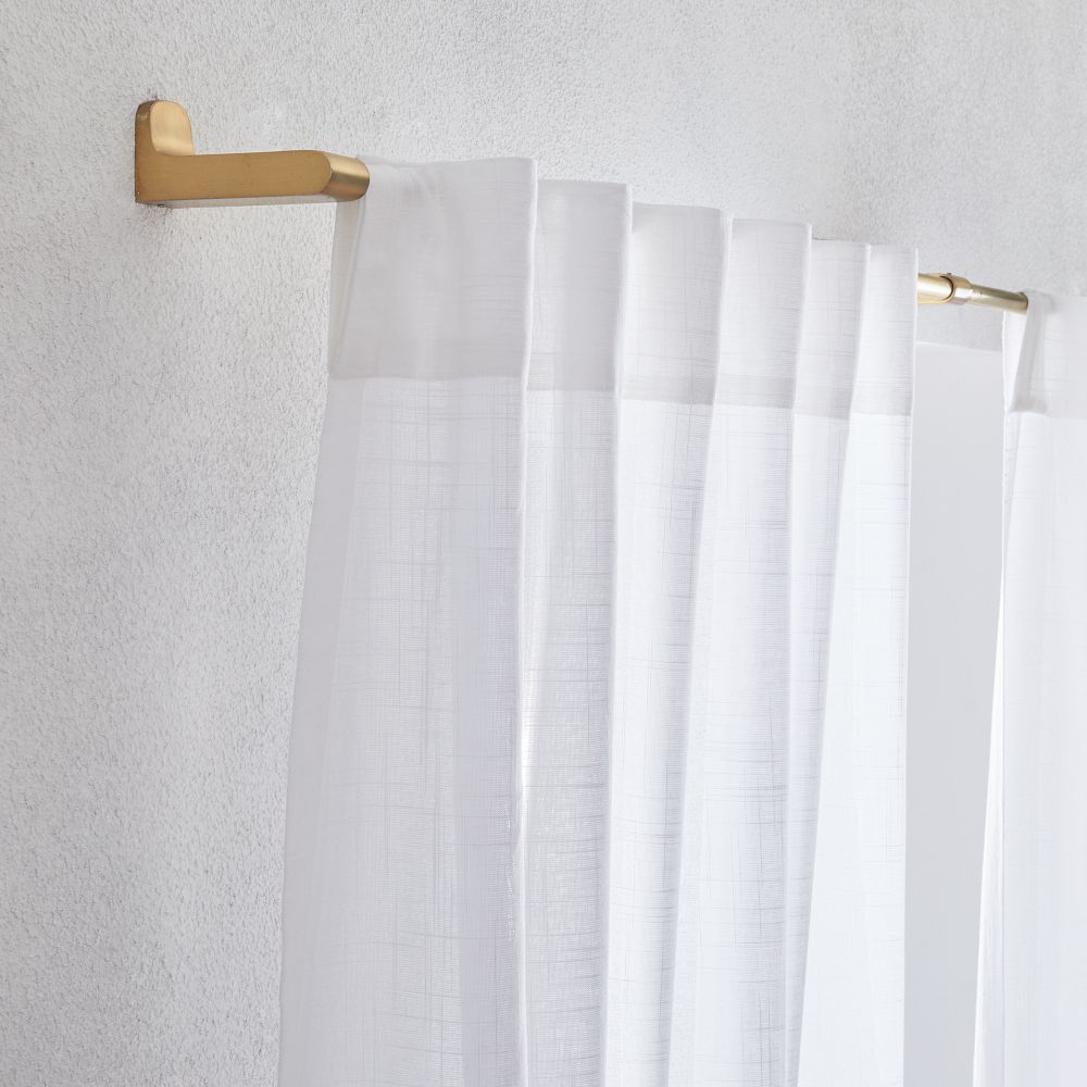 UrbanOutfitters♡新品コットンカーテン２枚 Sheer Crosshatch Curtain (Set of 2) | West Elm