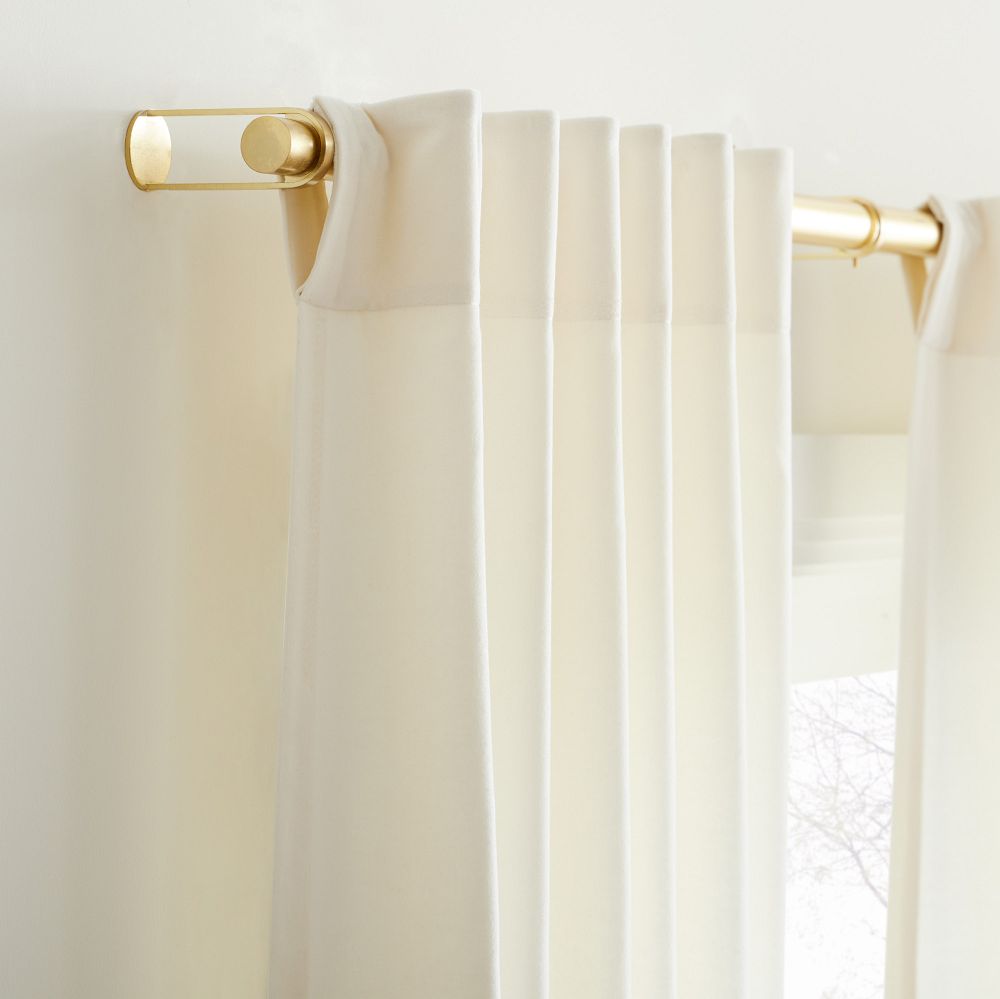 Cotton Velvet Blackout Curtain by West Elm