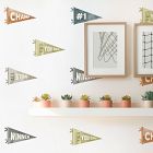 Mej Mej Sports Pennants Peel &amp; Stick Wall Decals