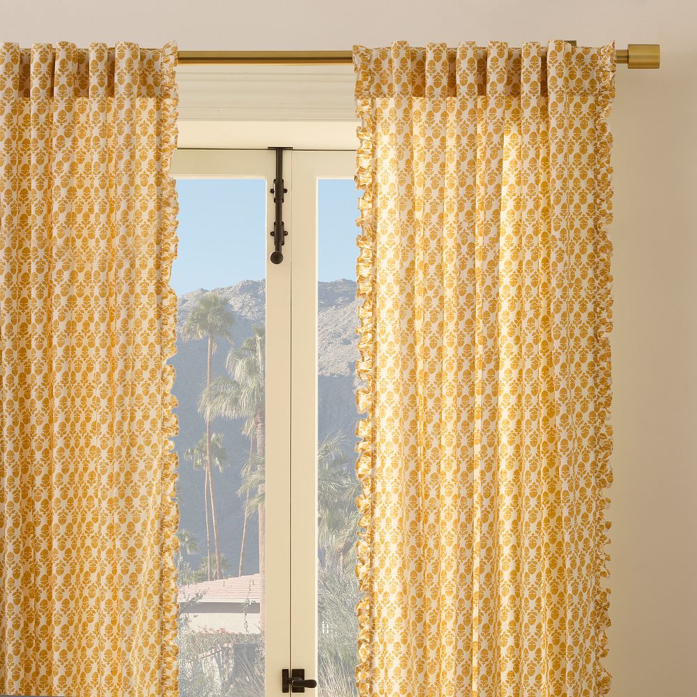 Thistle Ruffle Edge Curtain (Set of 2) by West Elm