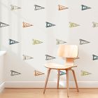 Mej Mej Sports Pennants Peel &amp; Stick Wall Decals
