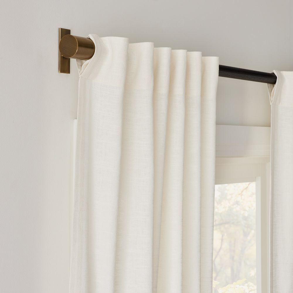 Textured Luxe Linen Curtain by West Elm