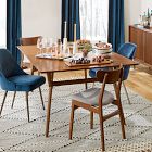 Extra Deep Mid-Century Extendable Dining Table (72"&ndash;92") - Acorn
