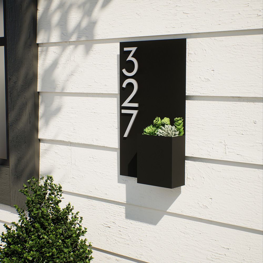 Post & Porch Customizable Curb Appeal Address Planter by West Elm