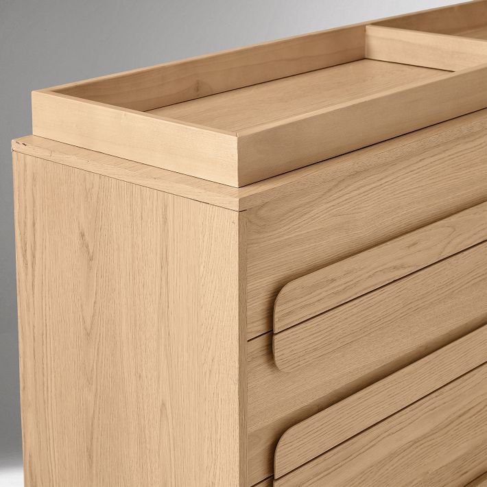 Gemini 6-Drawer Wide Dresser with Removable Topper (56