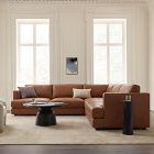Haven Leather 3-Piece L-Shaped Sectional (106")