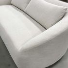 Open Box: Aviana Sofa (86") - Performance Yarn Dyed Linen Weave Oatmeal, Cool Walnut