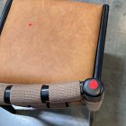 Open Box: Dunham Dining Chair - Ludlow Leather Sesame, Black, Sand Straps