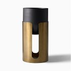 Open Box: Ciro Metal Standing Planter, Tall (12"D x 24"H) - Black and Brass