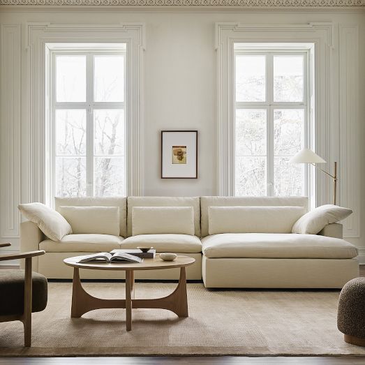 Harmony Modular 2-Piece Double Wide Chaise Sectional (139") by West Elm