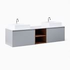 Baylor Floating Open Storage Double Bathroom Vanity (72")