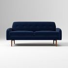 Open Box: Pascale Sofa (66") - Performance Velvet Ink Blue, Pecan