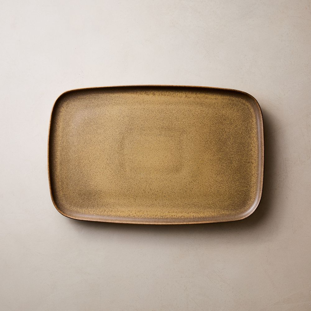 Kanto Stoneware Serving Platter - Large, Cardamom