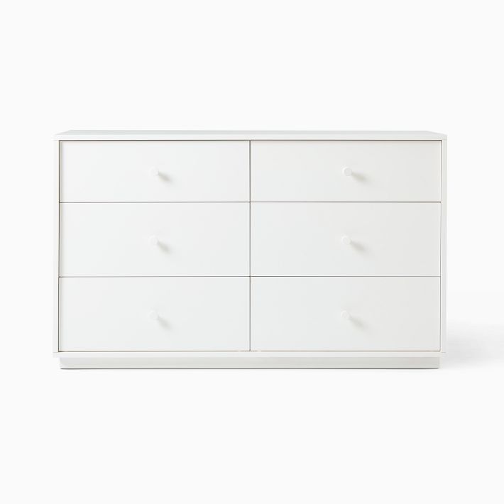 milo mid century modern 6-drawer dresser white Prepac Milo Mid-Century Modern 6 Drawer Dresser, Tall Chest of Drawers,  Retro Bedroom Furniture, Lingerie Dresser - Bed Bath & Beyond