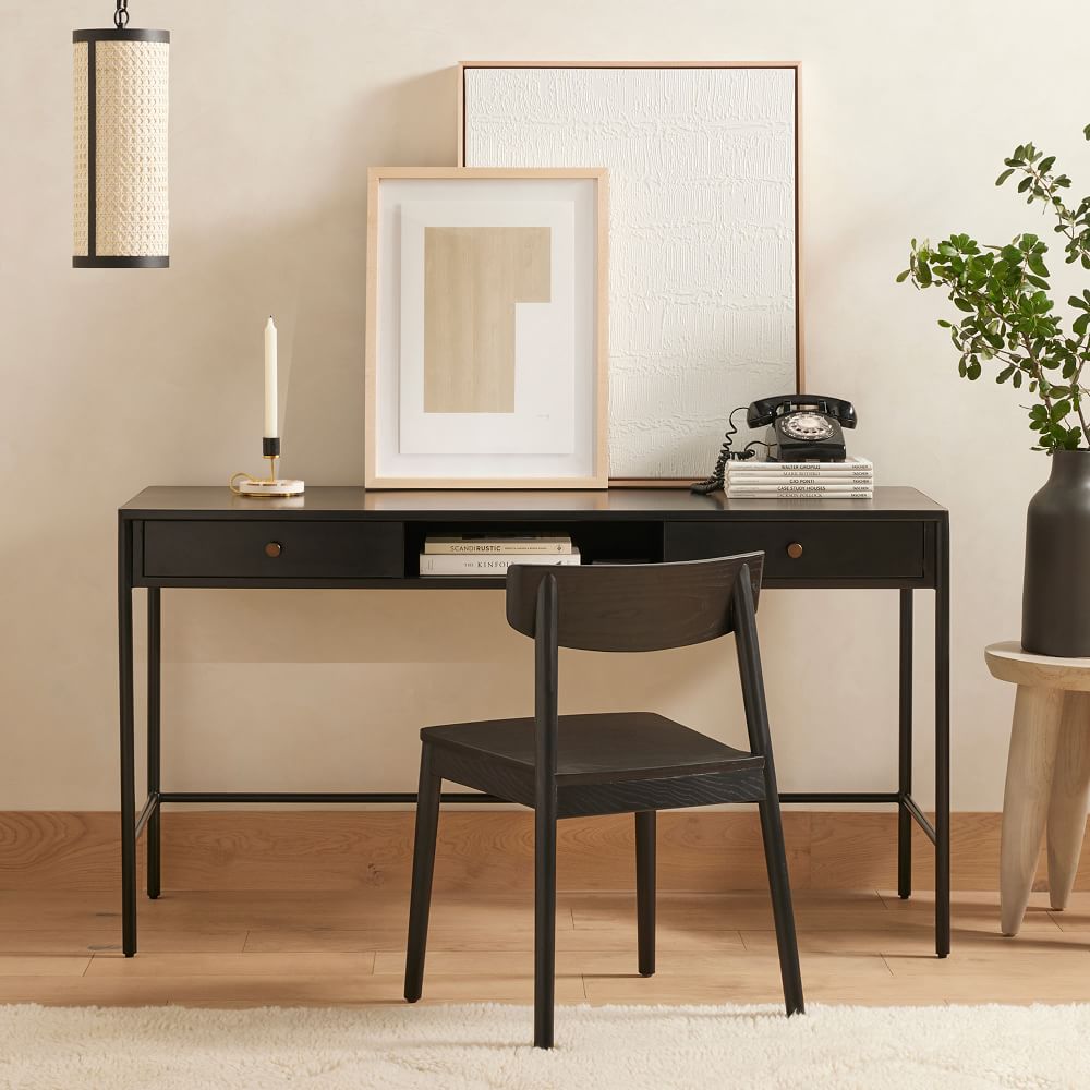 Bronzed Iron Desk (58") by West Elm