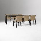 Ventura Aluminum Outdoor Dining Table (84") &amp; Dining Chairs Set