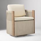 Open Box: Porto Outdoor Swivel Dining Chair - Reef &amp; Alabaster Cushions