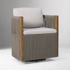 Open Box: Porto Outdoor Swivel Dining Chair - Driftwood, Frost Gray