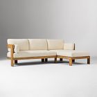 Monterey Outdoor Teak 2-Piece Chaise Sectional (99.5")