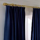 Open Box: Pleated European Flax Linen Blackout Curtain (48"W x 96"L) - Midnight