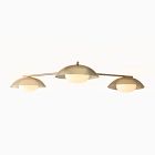 Open Box: Bezel 3-Light Flush Mount (60") - Champagne Perforated Metal