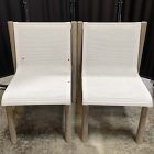 Open Box: Cusco Outdoor Textilene® Stacking Dining Chair (Set of 2) - Weathered Gray