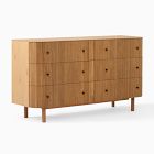 Open Box: Ellington 6-Drawer Dresser (60") - Blonde, Dark Bronze