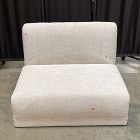 Open Box: Emmett Dining Banquette Armless Single - Performance Yarn Dyed Linen Weave Frost Gray, Acorn