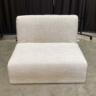 Open Box: Emmett Dining Banquette Armless Single - Performance Yarn Dyed Linen Weave Frost Gray, Acorn