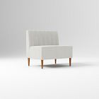 Open Box: Emmett Dining Banquette Armless Single - Performance Yarn Dyed Linen Weave Frost Gray, Acorn
