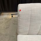 Open Box: Emmett Dining Banquette Armless Single - Performance Yarn Dyed Linen Weave Frost Gray, Acorn