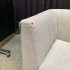 Open Box: Emmett Dining Banquette Right-Arm Bench - Performance Yarn Dyed Linen Weave Frost Gray, Acorn