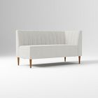 Open Box: Emmett Dining Banquette Right-Arm Bench - Performance Yarn Dyed Linen Weave Frost Gray, Acorn