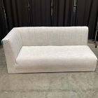 Open Box: Emmett Dining Banquette Right-Arm Bench - Performance Yarn Dyed Linen Weave Frost Gray, Acorn